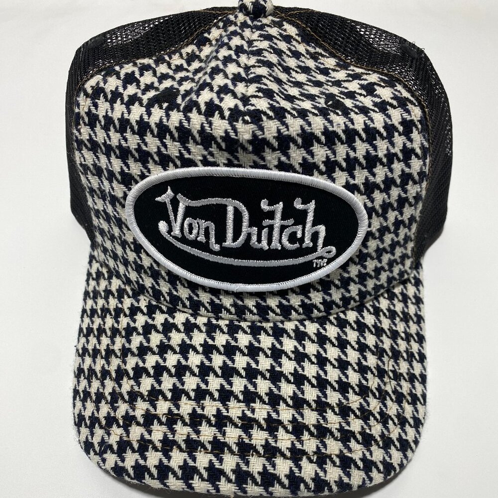 Von Dutch Y2K Vintage Houndstooth Hat